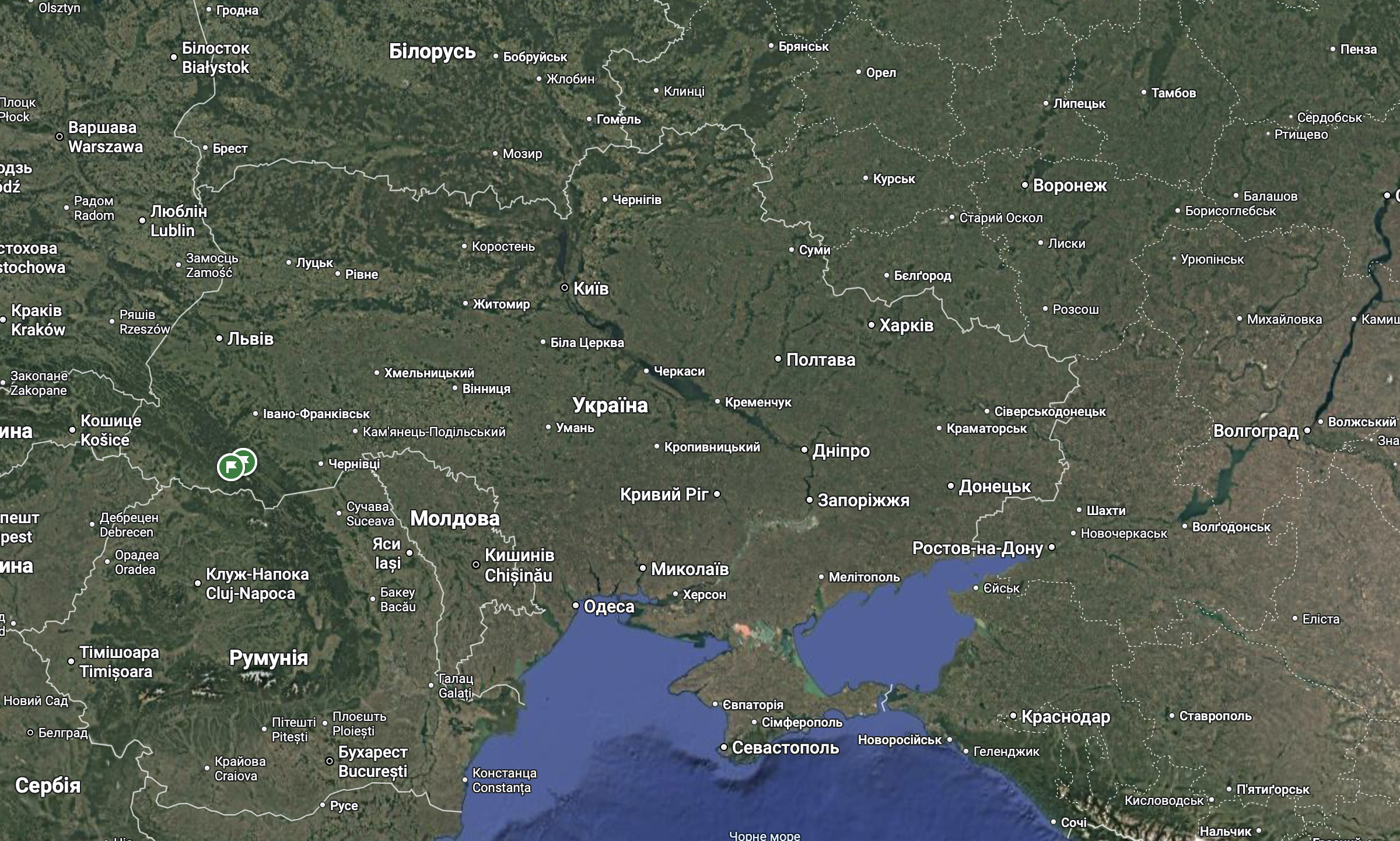 Супутникова карта України