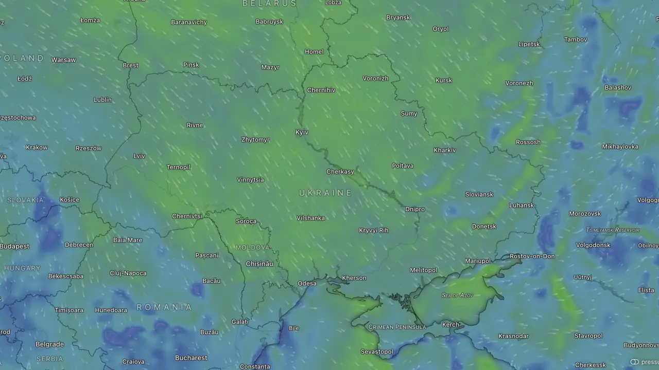 Карта погоди України